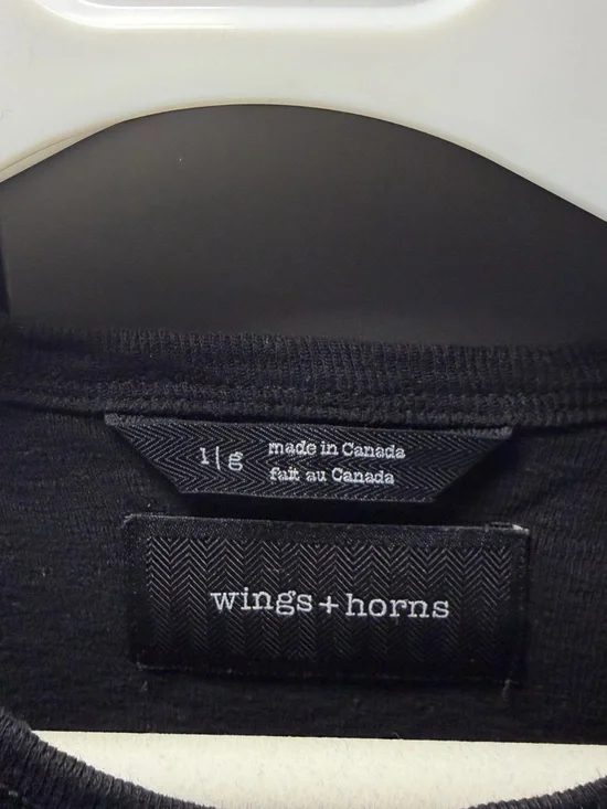 Wings + Horns Short Sleeve Crew Tee in Black - Picture 3 of 4